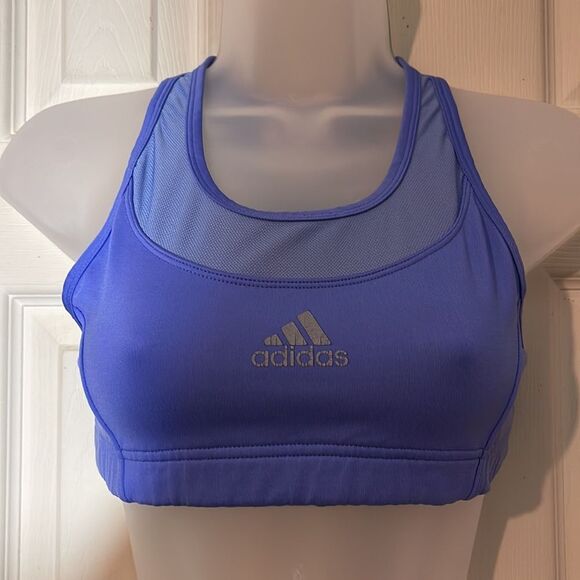 Adidas Vintage 1990s Purple/Blue Racerback Sports Bra With Mesh Medium - Picture 5 of 16